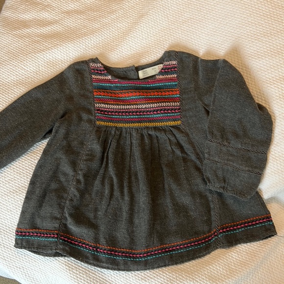 Zara Shirts & Tops Zara Embroidered Top Poshmark